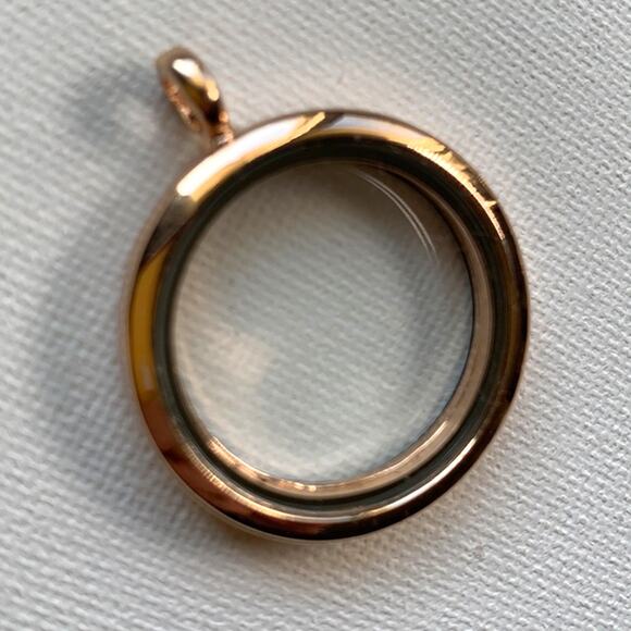 Lot of 8 Pc Round Gold Floating Lockets/Pendants Keepsake Jewelry Supplies - Picture 3 of 8